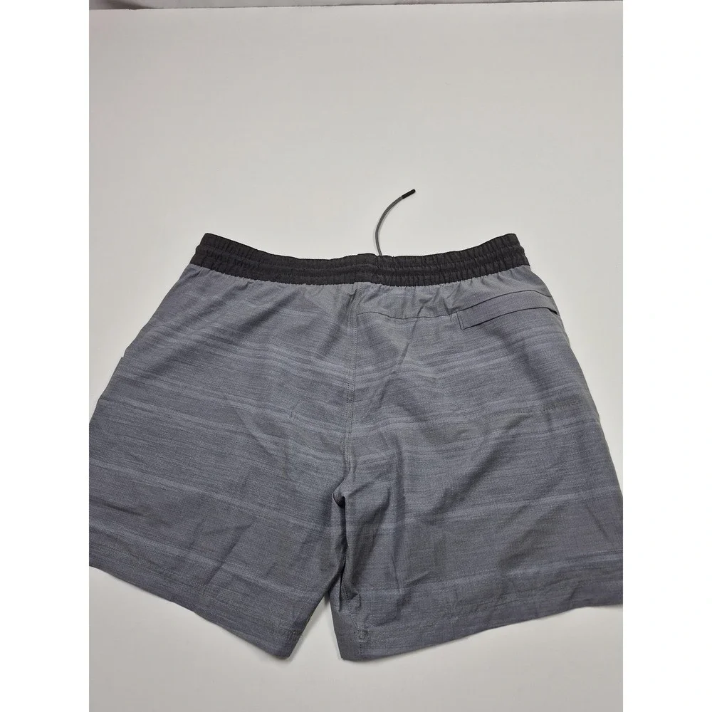 PrAna Slope Short Mens 2XL Gray 7 Inseam Ashy Kai Stripe Athletic Running Gym